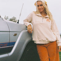 70s surf skate wear. vintage surf 1/4 zip jumper.