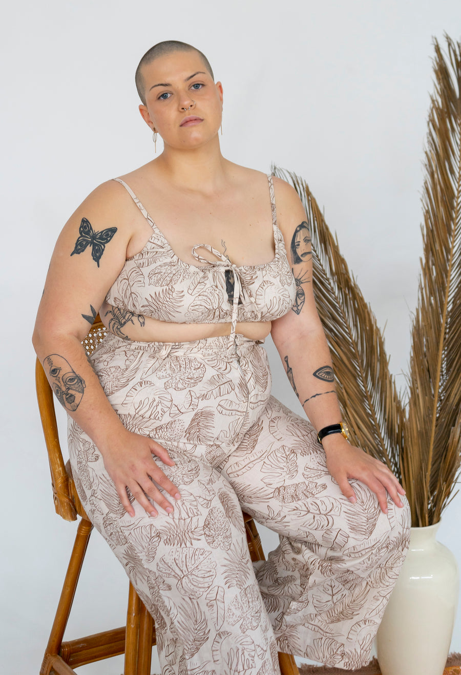 Belle Top - Oat Tropics