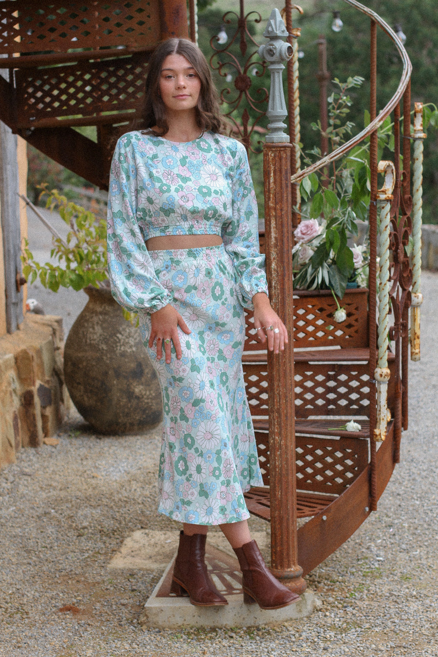 ethical fashion brands australia. retro 70's print top. ethical fashion.
