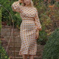 ethical fashion australia. retro 70's printed outfit.