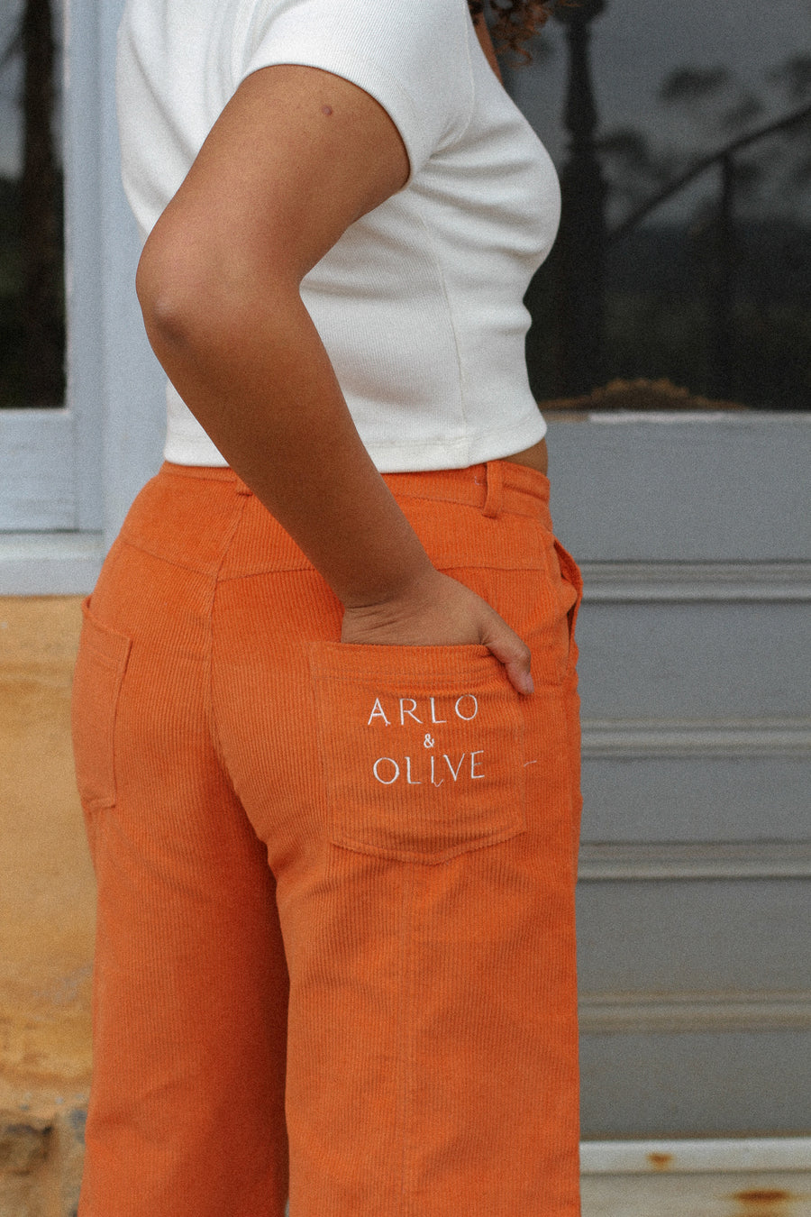 organic sustainable corduroy pants.