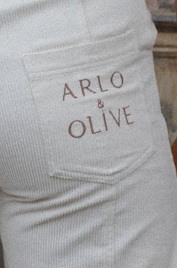 embroidered corduroy pants