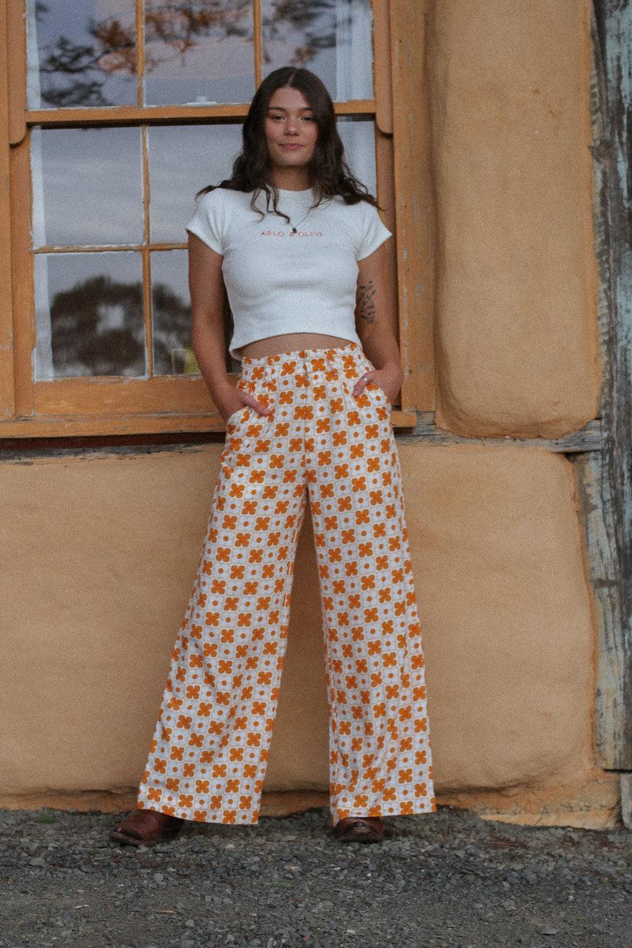 Wide leg pants. groovy 70s inspired clothing.