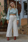 Sustainable corduroy wide leg pants.